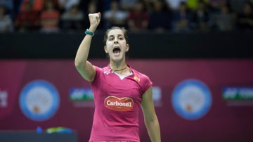 Carolina Marín celebra su triunfo
