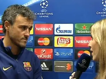 Luis Enrique atiende a Susana Guasch Luis Enrique atiende a Susana Guasch