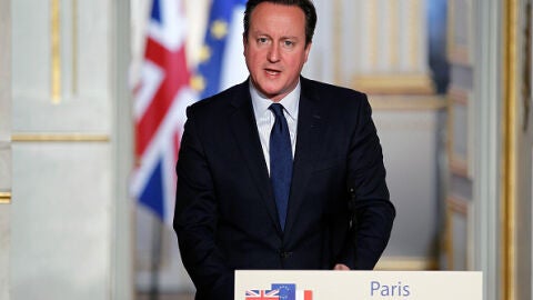David Cameron, primer ministro brit&aacute;nico, en el El&iacute;seo