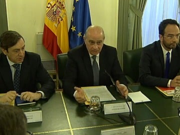 Fernández Díaz con Rafaeal Hernando y Antonio Hernando