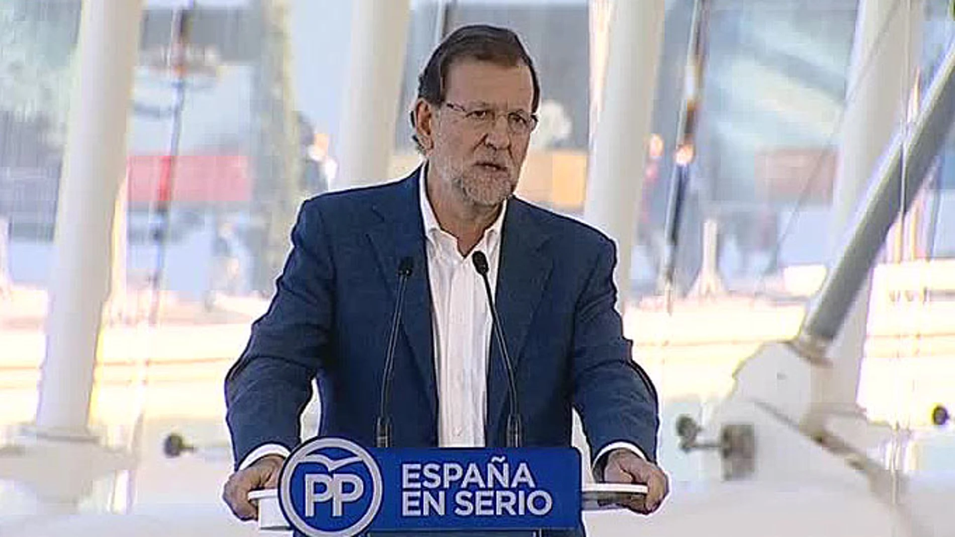 El presidente del Gobierno, Mariano Rajoy, en Valencia