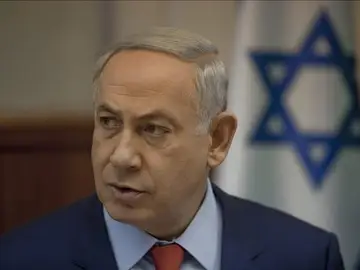 Benjamin Netanyahu, primer ministro israelí, en una rueda de prensa Benjamin Netanyahu, primer ministro israelí, en una rueda de prensa