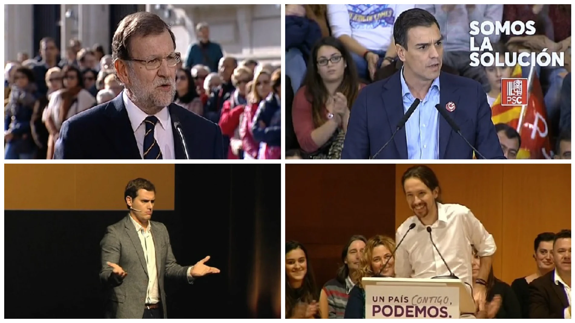 Rajoy, Sánchez, Rivera e Iglesias