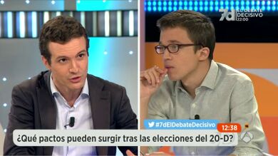 Casado y Errejón se enzarzan por las pensiones horas antes del 7D