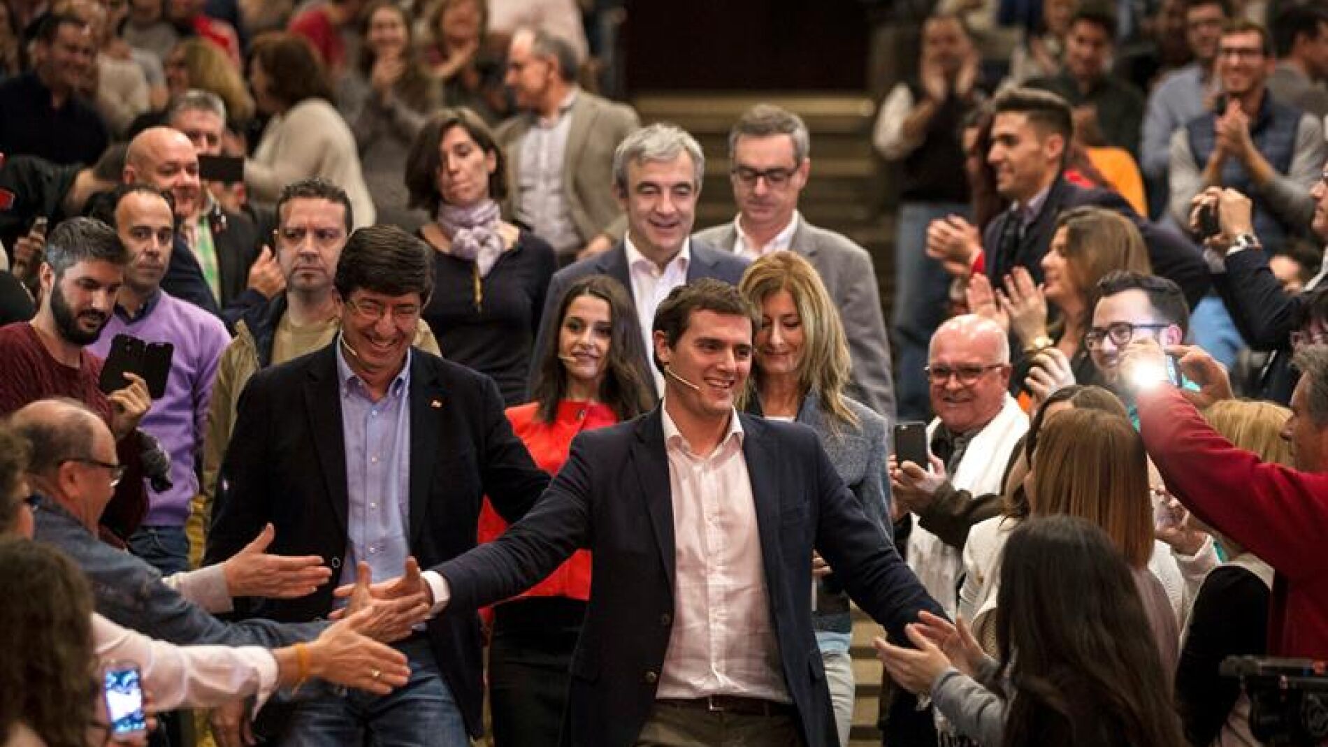 Albert Rivera, durante el mitin electoral