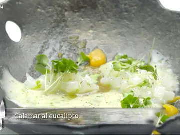 Calamar al eucalipto Calamar al eucalipto