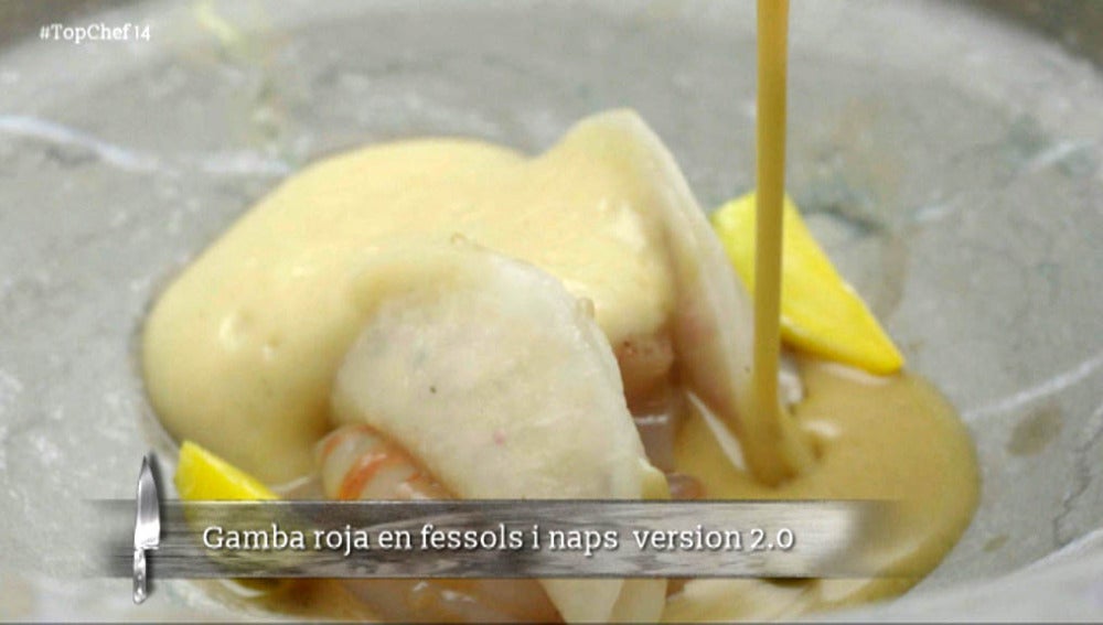 Gamba roja en fessols i naps versión 2.0