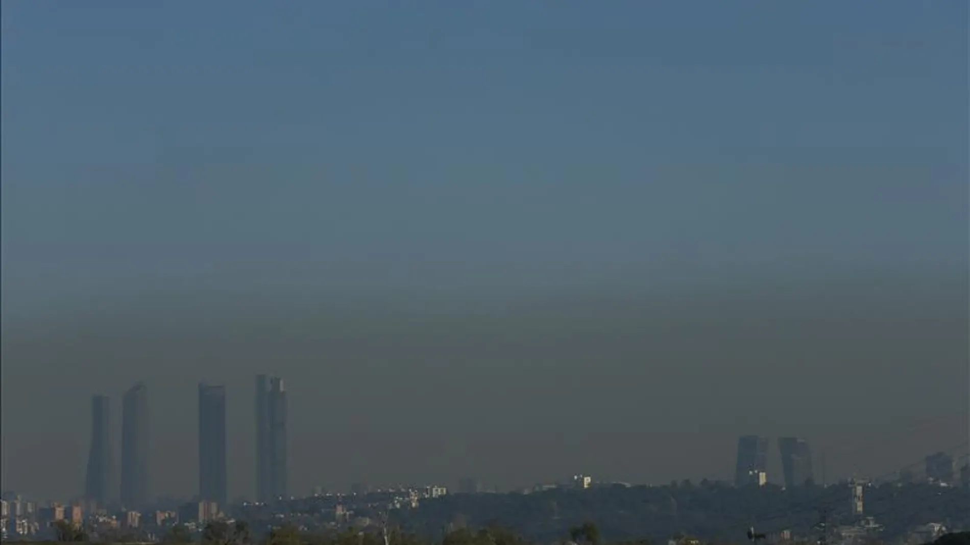 Vista de la contaminación en Madrid Vista de la contaminación en Madrid