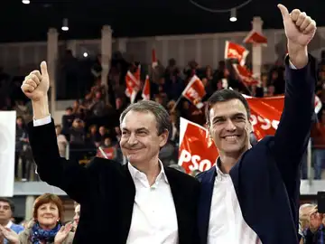 Pedro Sánchez y Zapatero Pedro Sánchez y Zapatero