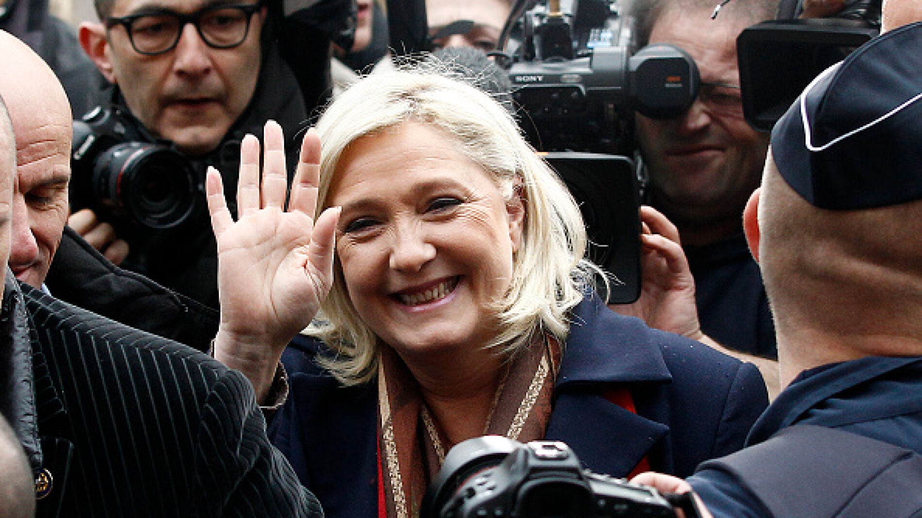 Marine Le Pen, l&iacute;der del partido ultraderechista Frente Nacional