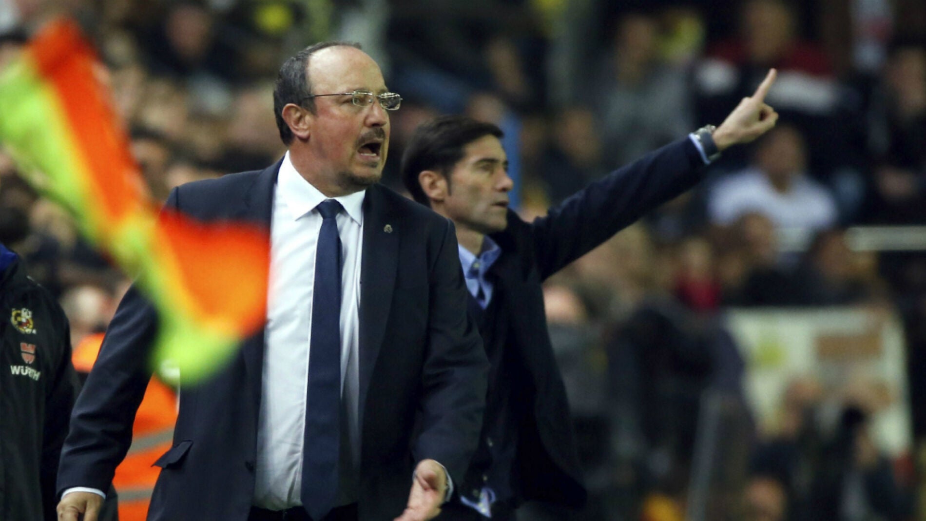 Rafa Ben&iacute;tez, durante el partido contra el Villarreal
