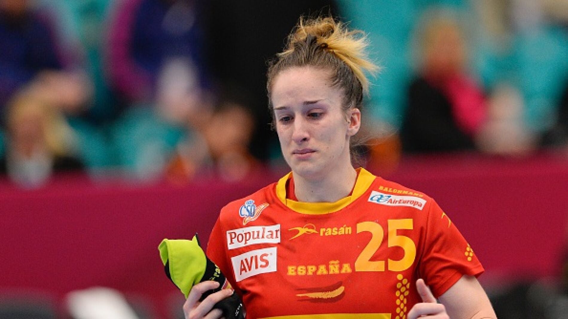 Nerea Pena lamenta la derrota con la selecci&oacute;n espa&ntilde;ola de balonmano
