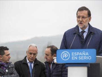 Mariano Rajoy durante un acto de campaña