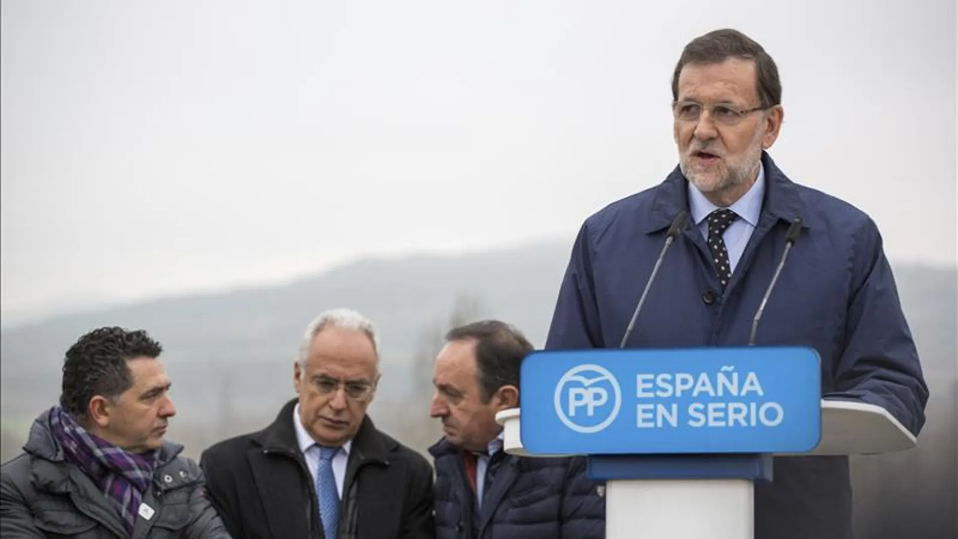 Mariano Rajoy durante un acto de campaña