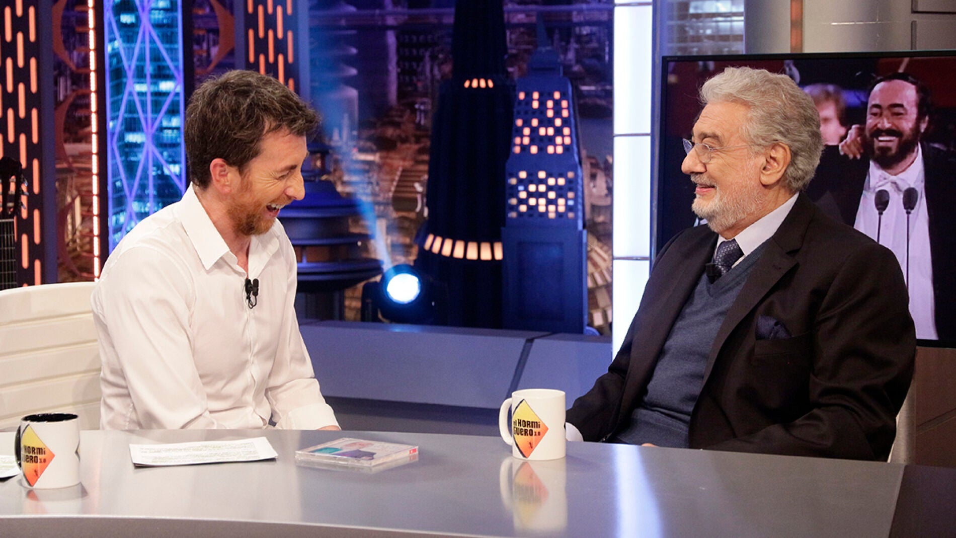 Pablo Motos se divierte con Pl&aacute;cido Domingo