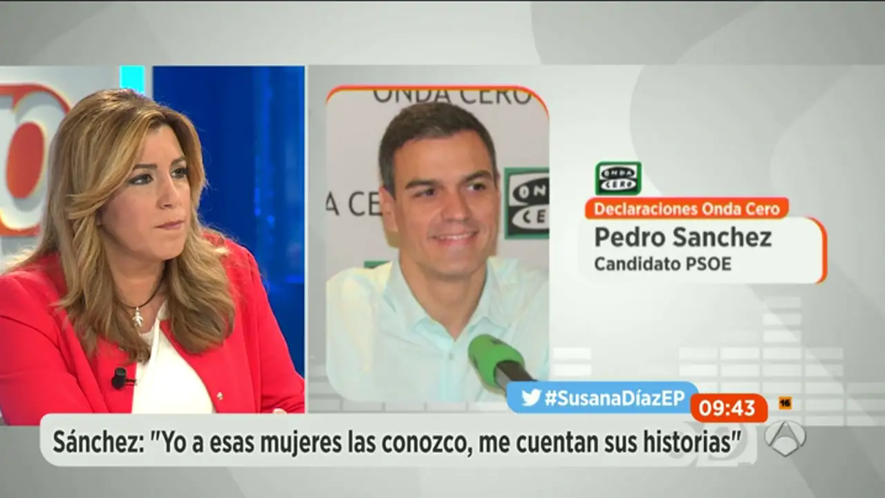 Susana Díaz: "Podemos va de la manita del PP en Andalucía" (segunda parte)