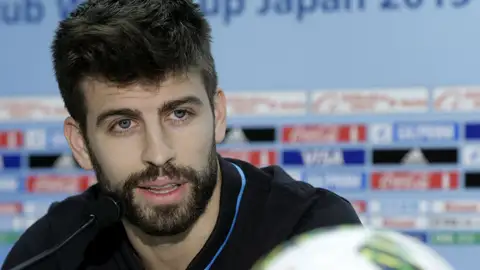 Gerard Pique ofrece rueda de prensa en Japón Gerard Pique ofrece rueda de prensa en Japón