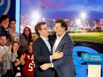 Núñez Feijóo junto a Mariano Rajoy Núñez Feijóo junto a Mariano Rajoy