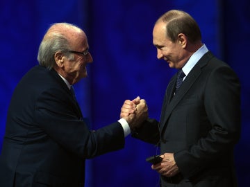 Joseph Blatter y Vladimir Putin