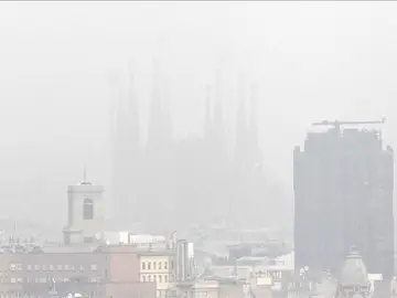 Vista de contaminación en Barcelona. Vista de contaminación en Barcelona.