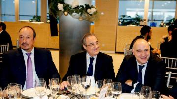 Benítez, Florentino y Laso comparten mesa en la comida de Navidad del Madrid