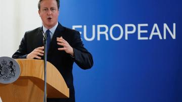 David Cameron en la Cumbre de Bruselas
