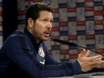 Simeone, en rueda de prensa Simeone, en rueda de prensa