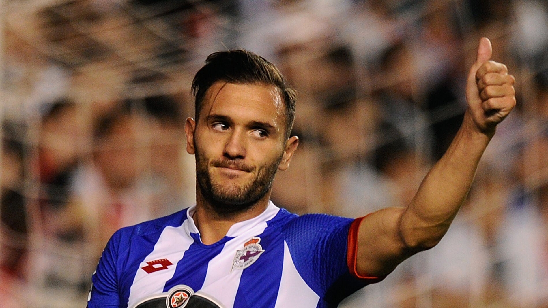 Lucas P&eacute;rez, en un partido con el Deportivo de la Coru&ntilde;a