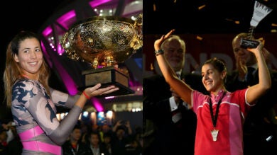 Garbiñe y Carolina Marín, las guerreras de la raqueta, firman un 2015 inolvidable