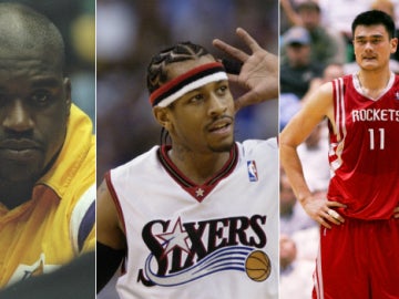 Shaquille O'Neal, Allen Iverson y Yao Ming
