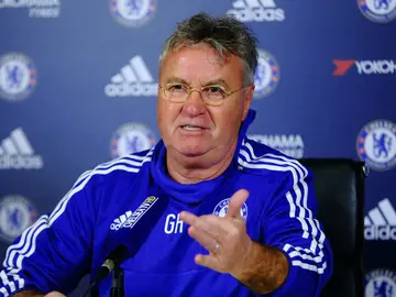 Guus Hiddink, en rueda de prensa Guus Hiddink, en rueda de prensa