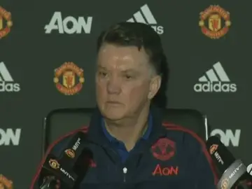 Van Gaal, en rueda de prensa Van Gaal, en rueda de prensa