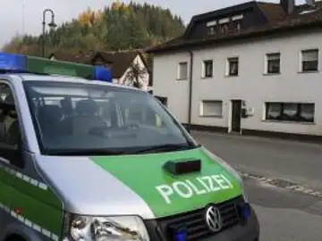 Imagen de archivo de un coche de la policía alemana Imagen de archivo de un coche de la policía alemana
