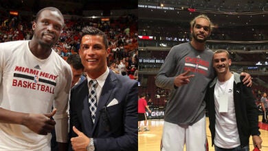 Cristiano Ronaldo y Griezmann, espectadores de lujo en la NBA
