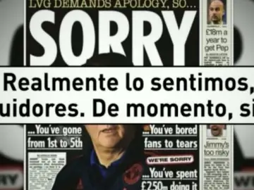 Portada contra Van Gaal en Inglaterra Portada contra Van Gaal en Inglaterra