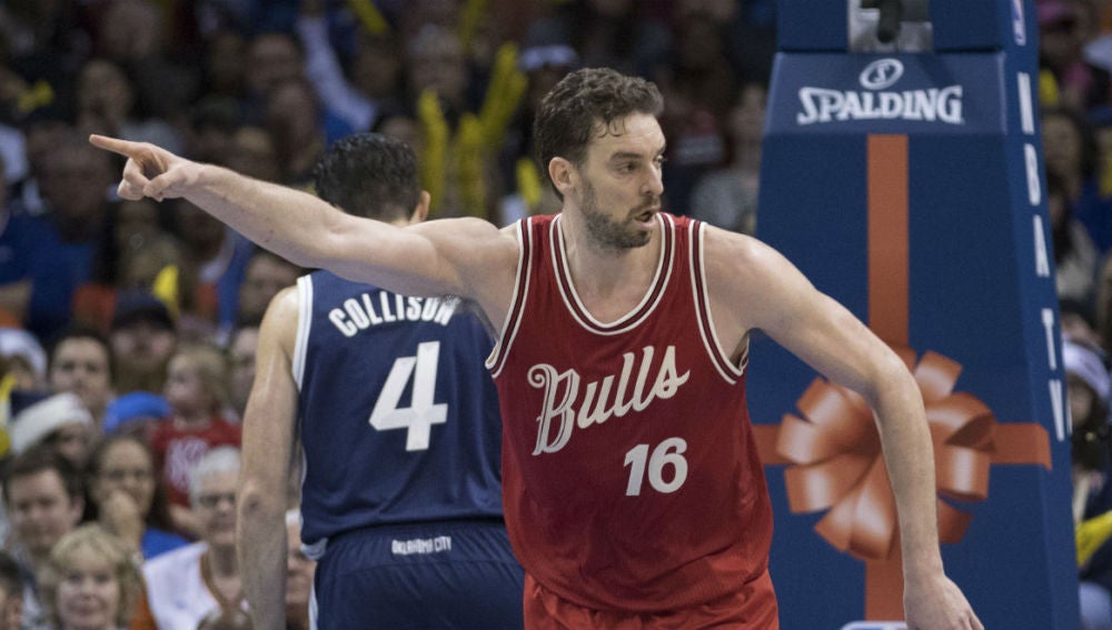 Pau Gasol, en acción ante los Thunder