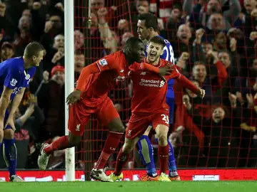 Christian Benteke celebra su gol ante el Leicester Christian Benteke celebra su gol ante el Leicester