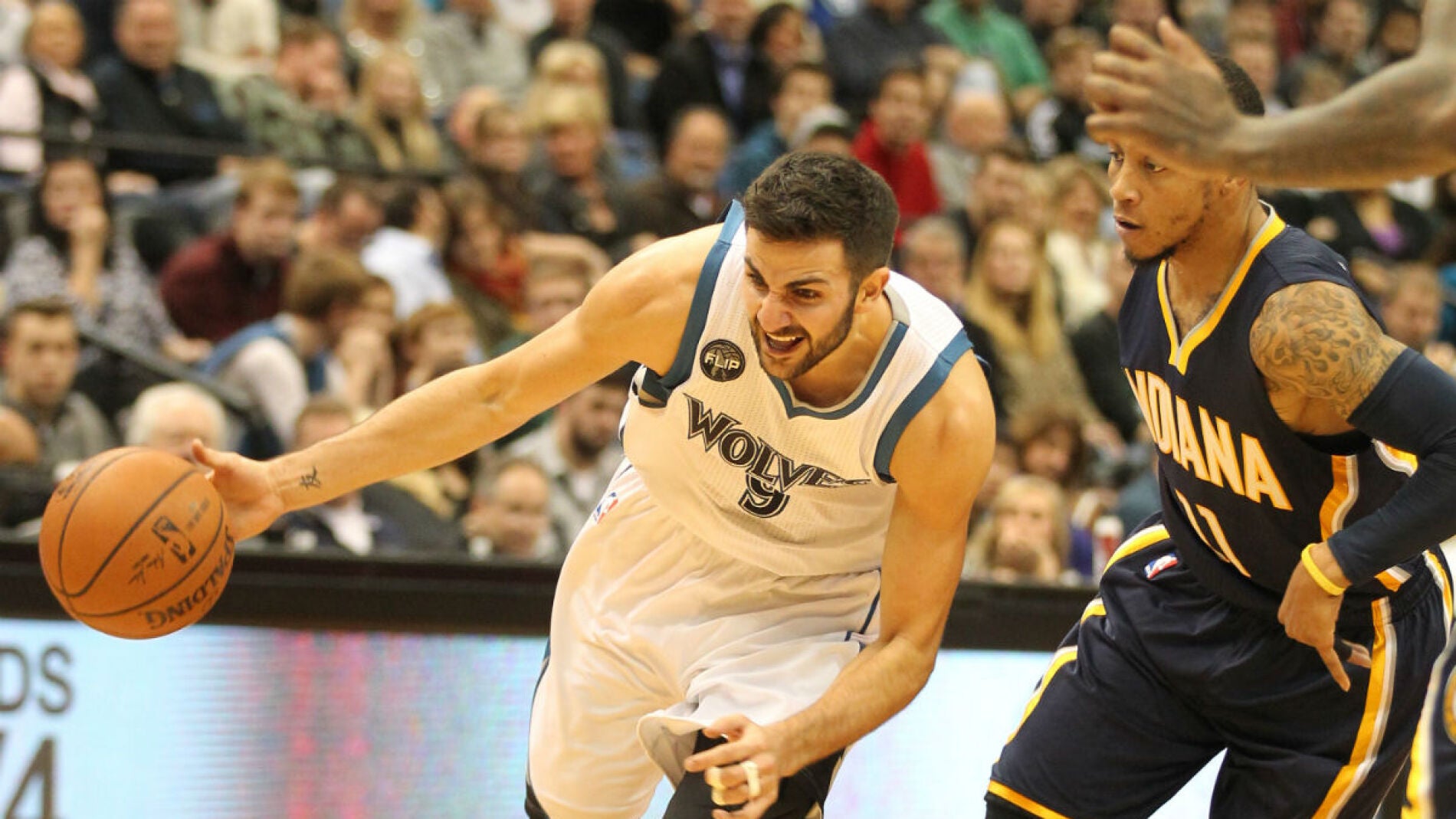 Ricky Rubio, en acci&oacute;n ante Indiana