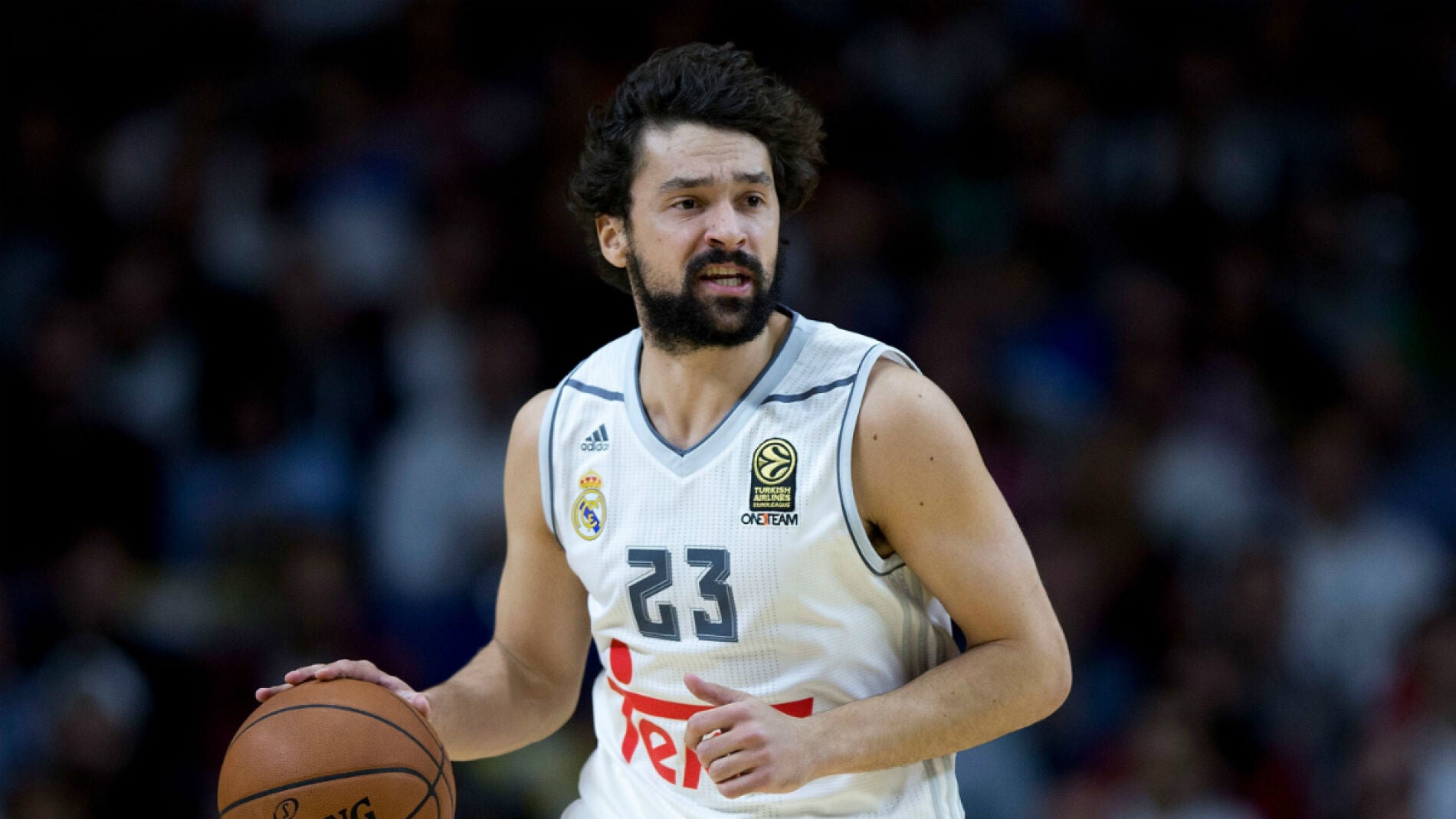 Sergio Llull, durante un partido con el Real Madrid