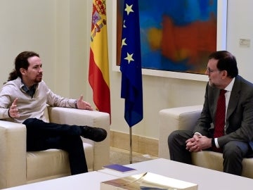 Mariano Rajoy y Pablo Iglesias durante su reunión