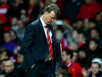 Louis Van Gaal, durante el partido contra el Chelsea Louis Van Gaal, durante el partido contra el Chelsea