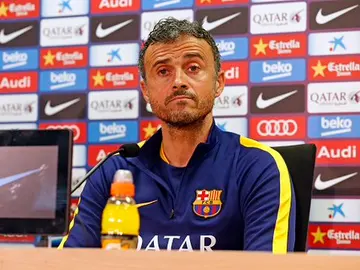 Luis Enrique, durante la rueda de prensa Luis Enrique, durante la rueda de prensa