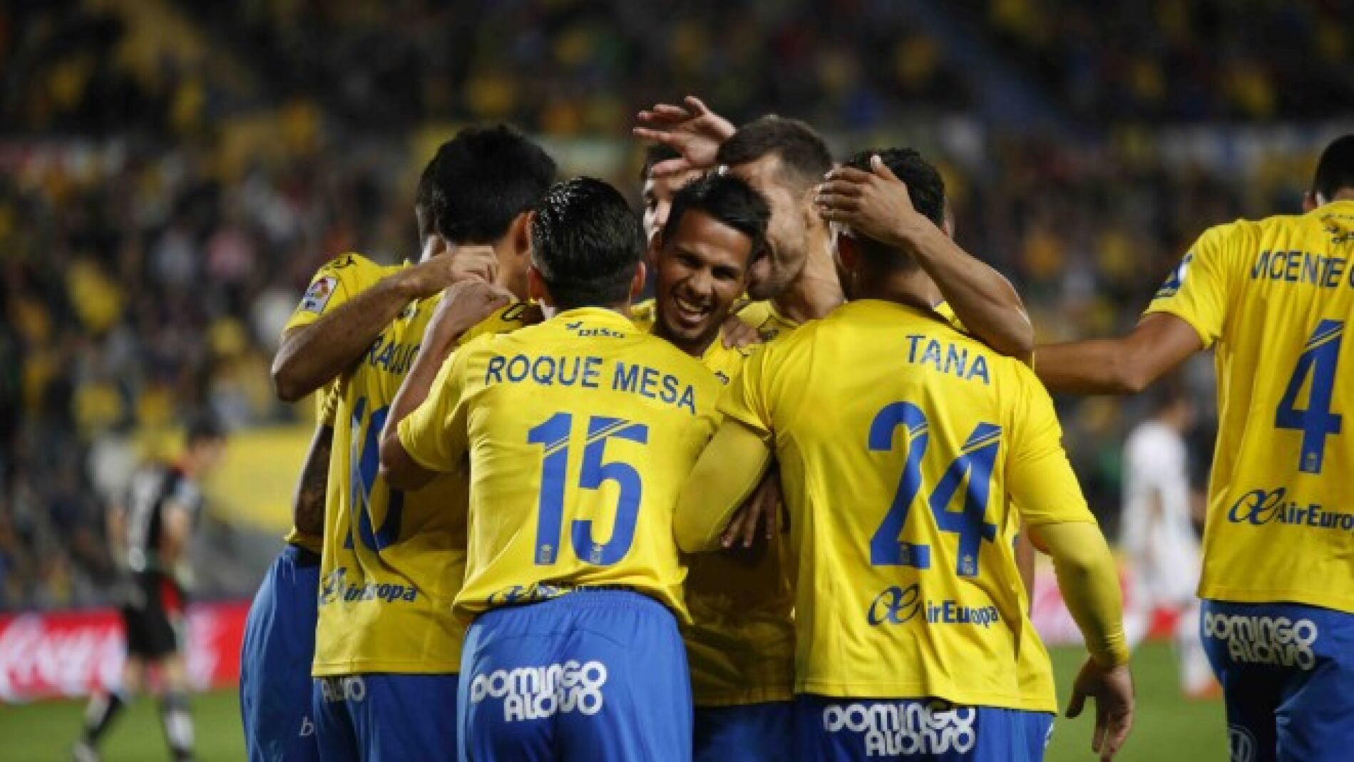 Las Palmas celebra un gol