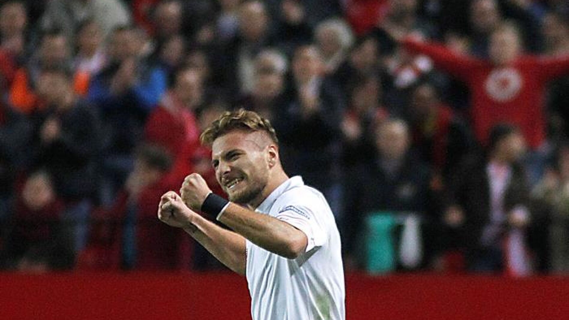 Immobile celebrando el gol ante el Espanyol