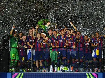 El Barcelona celebra la Champions de 2015 El Barcelona celebra la Champions de 2015
