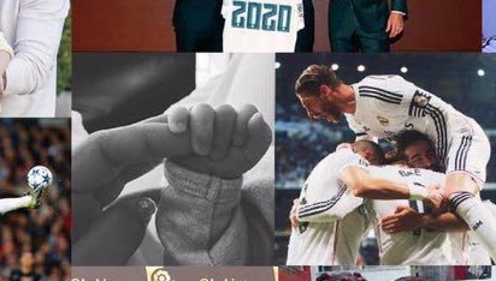 El montaje de Sergio Ramos con la foto del hijo de Messi