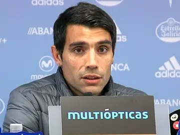 Augusto Fernández, en la rueda de prensa Augusto Fernández, en la rueda de prensa
