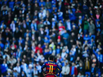 Neymar, durante el partido contra el Espanyol Neymar, durante el partido contra el Espanyol