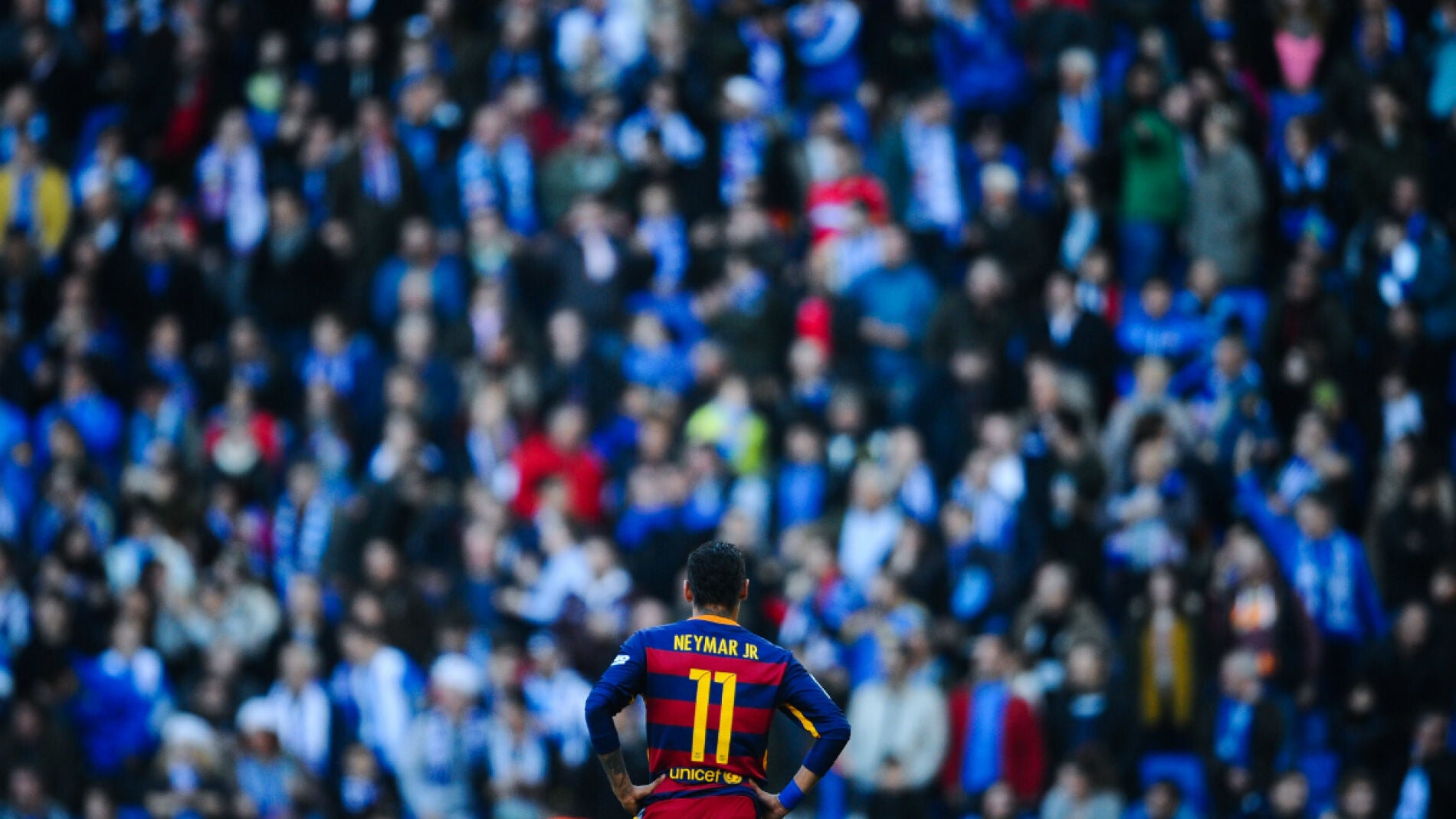 Neymar, durante el partido contra el Espanyol