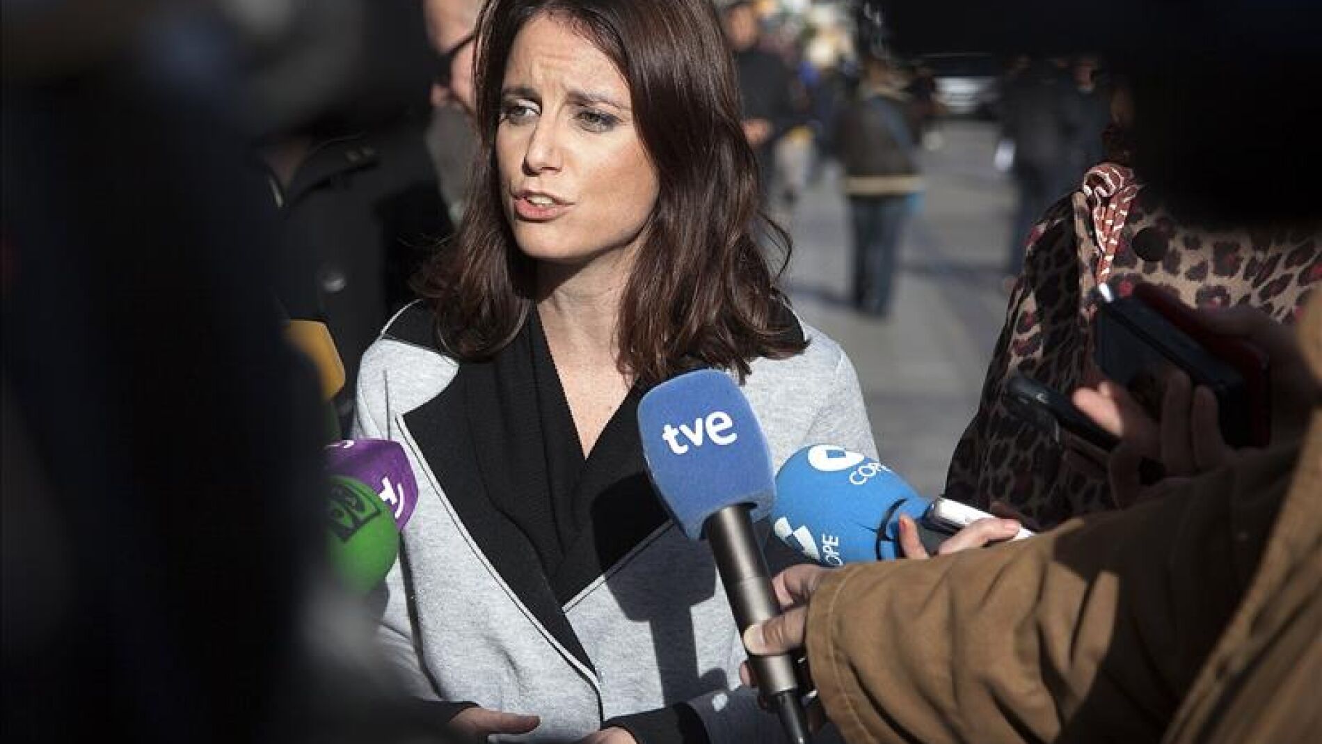 Andrea Levy ante la prensa